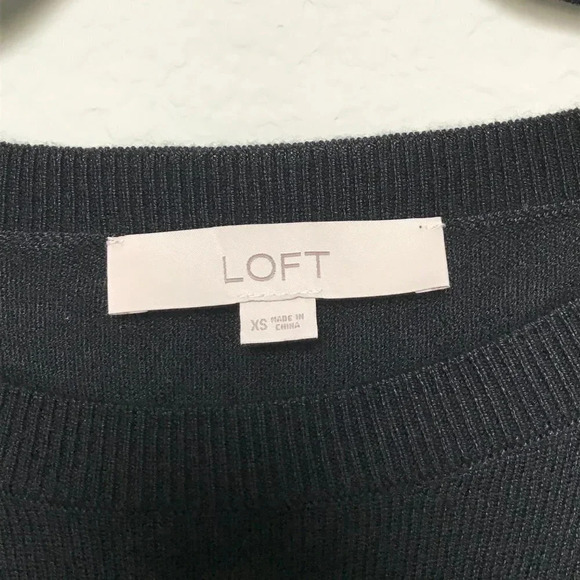 Loft Black Long Sleeve Layered Sweater Dress - Picture 3 of 5